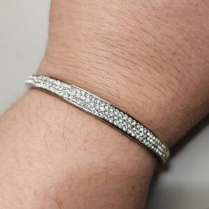 NWT Givenchy Silver-Tone Sprinkle Bangle Bracelet